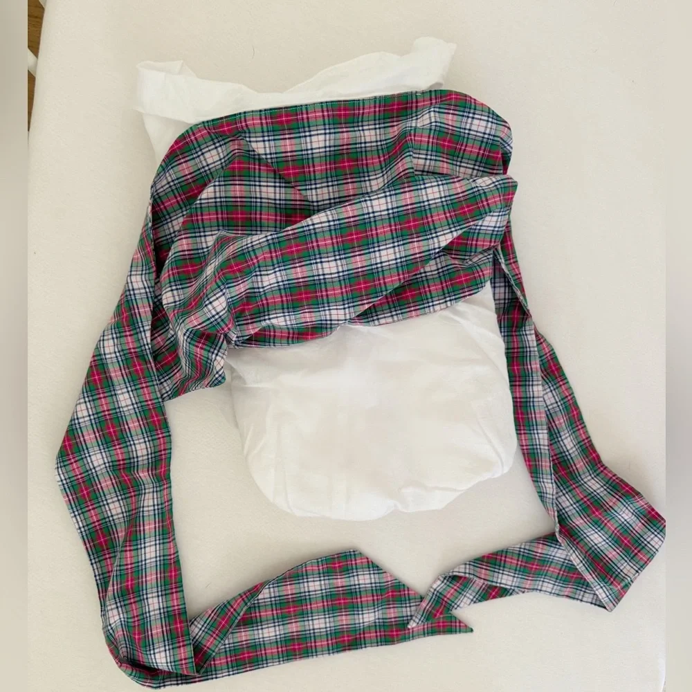 The Beaufort Bonnet Company Tartan Plaid Bow Swaddle - Picture 2 of 3